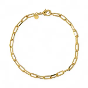 Pulseira Masculina Elo Cartier Banhada a Ouro 18k