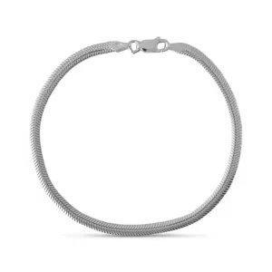 Pulseira Rabo Rato Achatada Prata 925