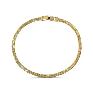 Pulseira Trabalhada Fecho Gaveta Banhada  a Ouro 18K