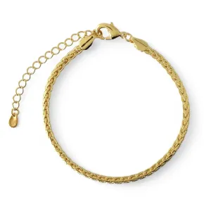 Pulseira Trançada Banhada a Ouro 18k
