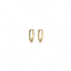 Brinco Argola Banhada a Ouro 18k com 1 Linha de Zircônias