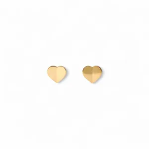 Brinco Coração Banhado a Ouro 18k Liso