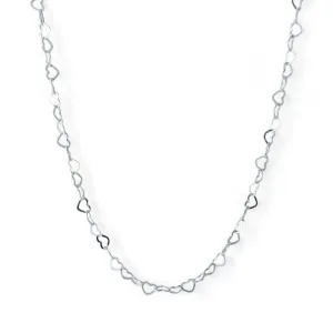 Colar Elo Coração Prata 925 - 50cm
