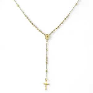 Colar Terço Rosário Banhado a Ouro 18k