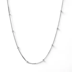Colar Veneziana e Bolinhas Prata 925 - 45cm