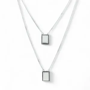 Corrente Escapulário Prata 925 Placa Lisa para Gravação