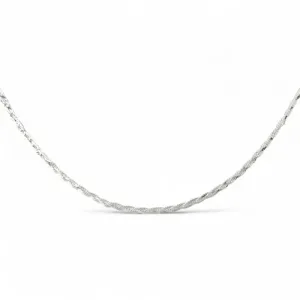 Corrente Trançada 3 Fios Prata 925 - 45cm