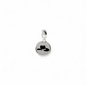 Pingente Berloque Medalha Chapéu Prata 925