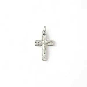 Pingente Crucifixo Prata 925 Cruz Pontilhada
