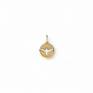 Pingente Espírito Santo Banhado a Ouro 18k com Medalha