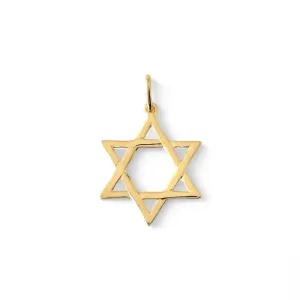 Pingente Estrela de Davi Banhado a Ouro 18k