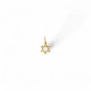 Pingente Estrela de Davi Banhado a Ouro 18k