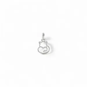 Pingente Gato Prata 925 Vazado