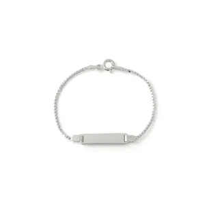 Pulseira Infantil Chapa Prata 925 para Gravação