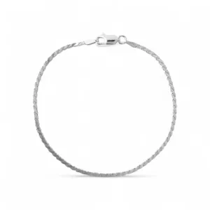 Pulseira Trabalhada Laminada Prata 925