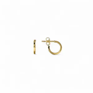 Brinco Argola Aberta Banhado a Ouro 18k Lisa - 1,0cm