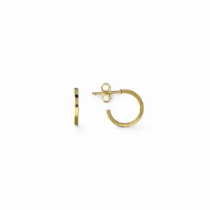 Brinco Argola Aberta Banhado a Ouro 18k Lisa - 1,2cm