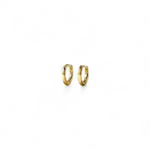 Brinco Argola Tubinho Banhado a Ouro 18k Lisa - 0,9cm