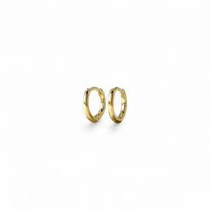 Brinco Argola Tubinho Banhado a Ouro 18k Lisa - 1,0cm