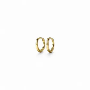 Brinco Argola Tubinho Banhado a Ouro 18k Lisa - 1,3cm
