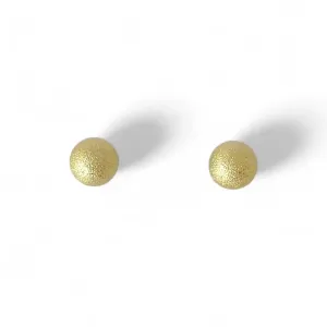 Brinco Bola Fosca Banhado a Ouro 18k