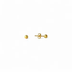 Brinco Bola Fosca Banhado a Ouro 18k - 3,5mm