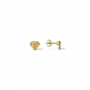 Brinco Diamante Banhado a Ouro 18k Liso