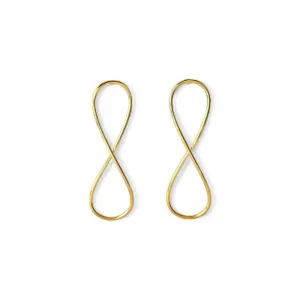 Brinco Infinito Banhado a Ouro 18k Liso