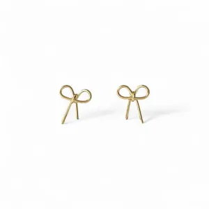 Brinco Laço Banhado a Ouro 18k