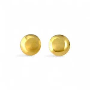 Brinco Orgânico Redondo Banhado a Ouro 18k Liso