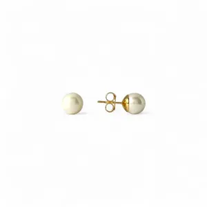 Brinco Pérola Shell Banhado a Ouro 18k