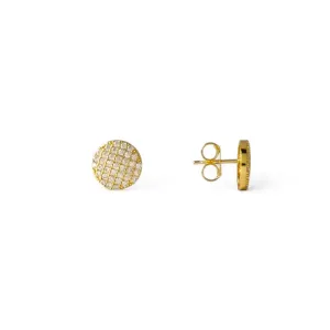 Brinco Redondo Banhado a Ouro 18k Cravejado com Zircônias