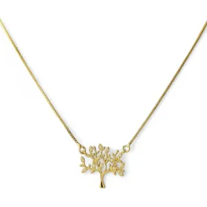 Colar Árvore da Vida Banhado a Ouro 18k com Zircônias