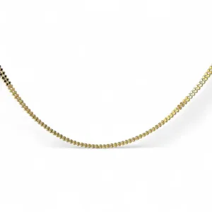 Colar Bolinhas 2 Linhas Banhado a Ouro 18k Achatadas