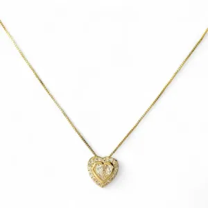 Colar Coração Banhado a Ouro 18k com Zircônias