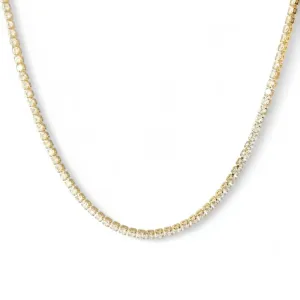 Colar Riviera Zircônias Banhado a Ouro 18k - 2mm