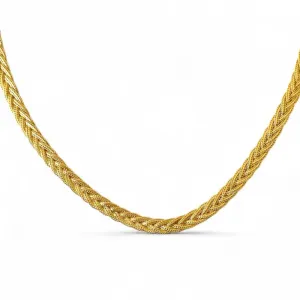 Colar Trançado Banhado a Ouro 18k