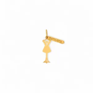 Pingente Profissão Estilista Banhado a Ouro 18k