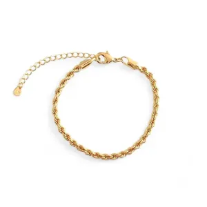 Pulseira Cordão Baiano Banhada a Ouro 18k - 3,5mm