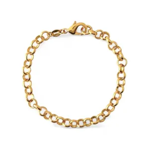 Pulseira Elo Português Banhada a Ouro 18k