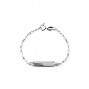 Pulseira Infantil Chapa Prata 925 para Gravação