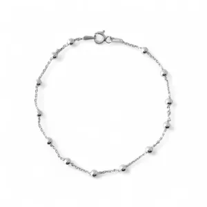 Pulseira Veneziana e Bolinha Prata 925