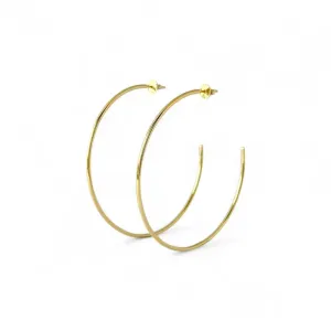 Brinco Argola Aberta Banhado a Ouro 18k - 5,5cm
