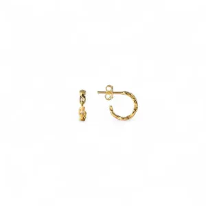 Brinco Argola Corrente Banhado a Ouro 18k com Zircônias