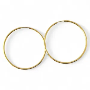 Brinco Argola Lisa Banhado a Ouro 18k - 4cm