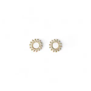 Brinco Círculo Banhado a Ouro 18k com Zircônias