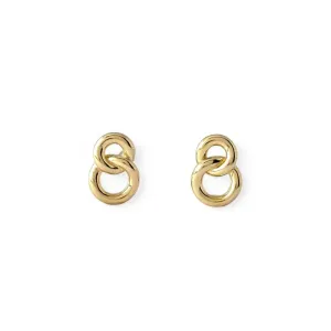 Brinco Círculos Entrelaçados Banhado a Ouro 18k
