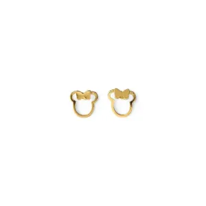 Brinco Minnie Disney Banhado a Ouro 18k