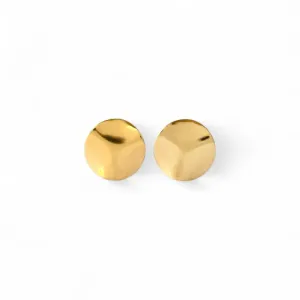 Brinco Orgânico Círculo Banhado a Ouro 18k Liso Ondulado