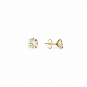 Brinco Ponto de Luz Banhado a Ouro 18k com Zircônia - 10mm